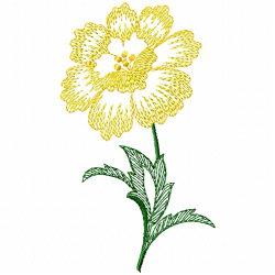 Flowers And Tree Embroidery Design 9